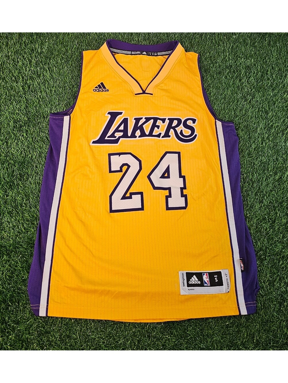 Authentic Los Angeles Lakers #24 Kobe Bryant NBA Swingman Jersey Size S